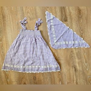 Bonjour Diary Long Skirt Dress with Triangle Scarf